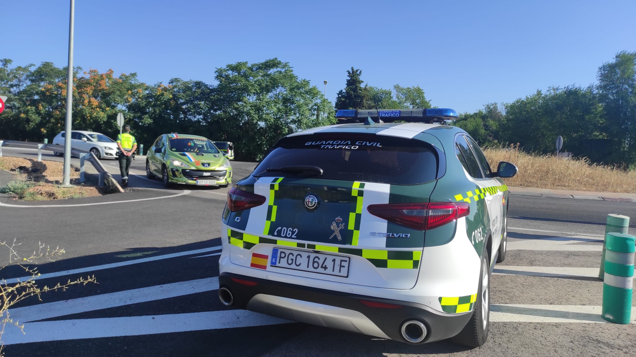 Control de la Guardia Civil de Tráfico este martes en la salida de Ciudad Real hacia la N430