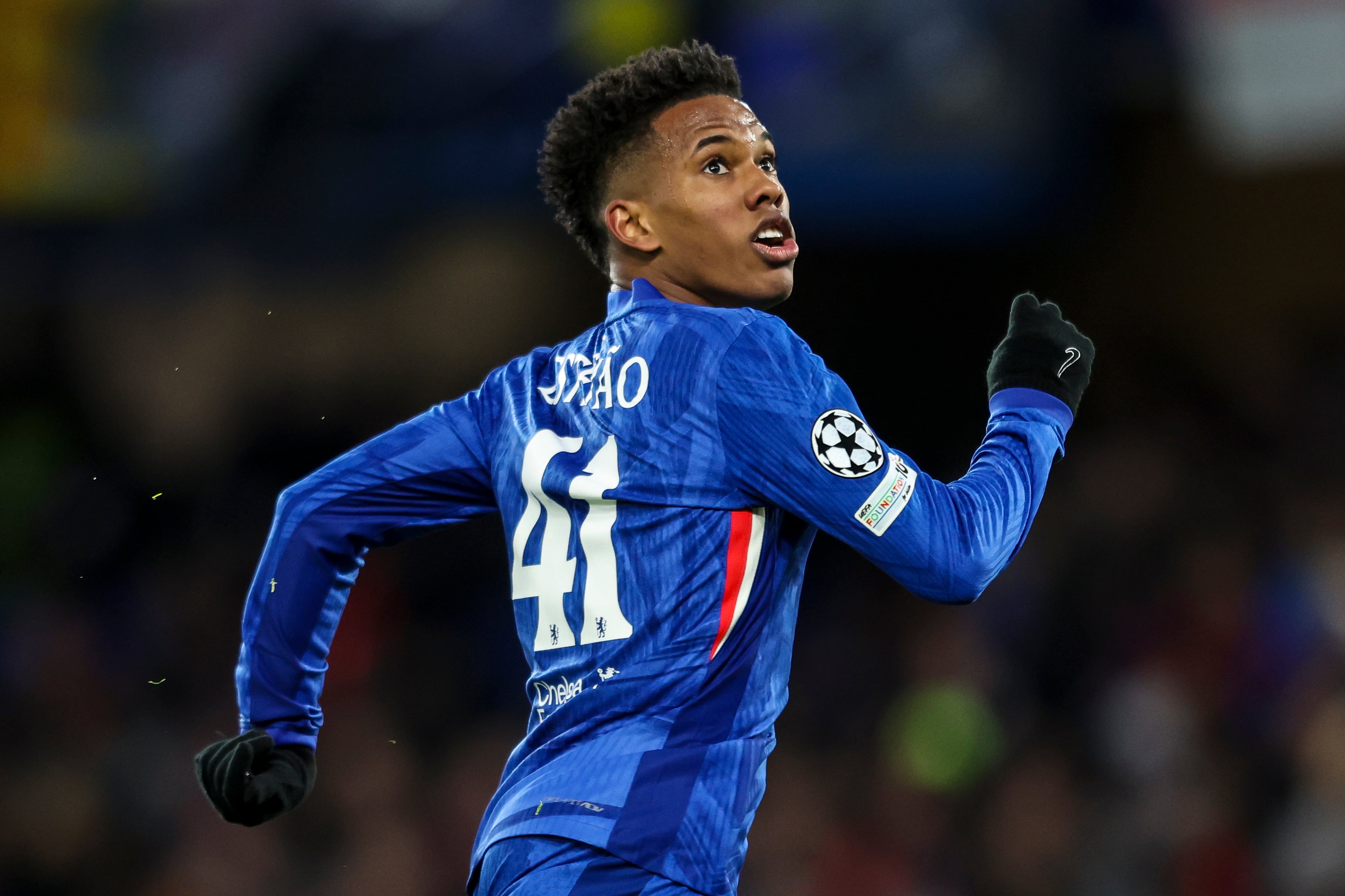 Estevao, durante el partido entre el Chelsea y el Barcelona