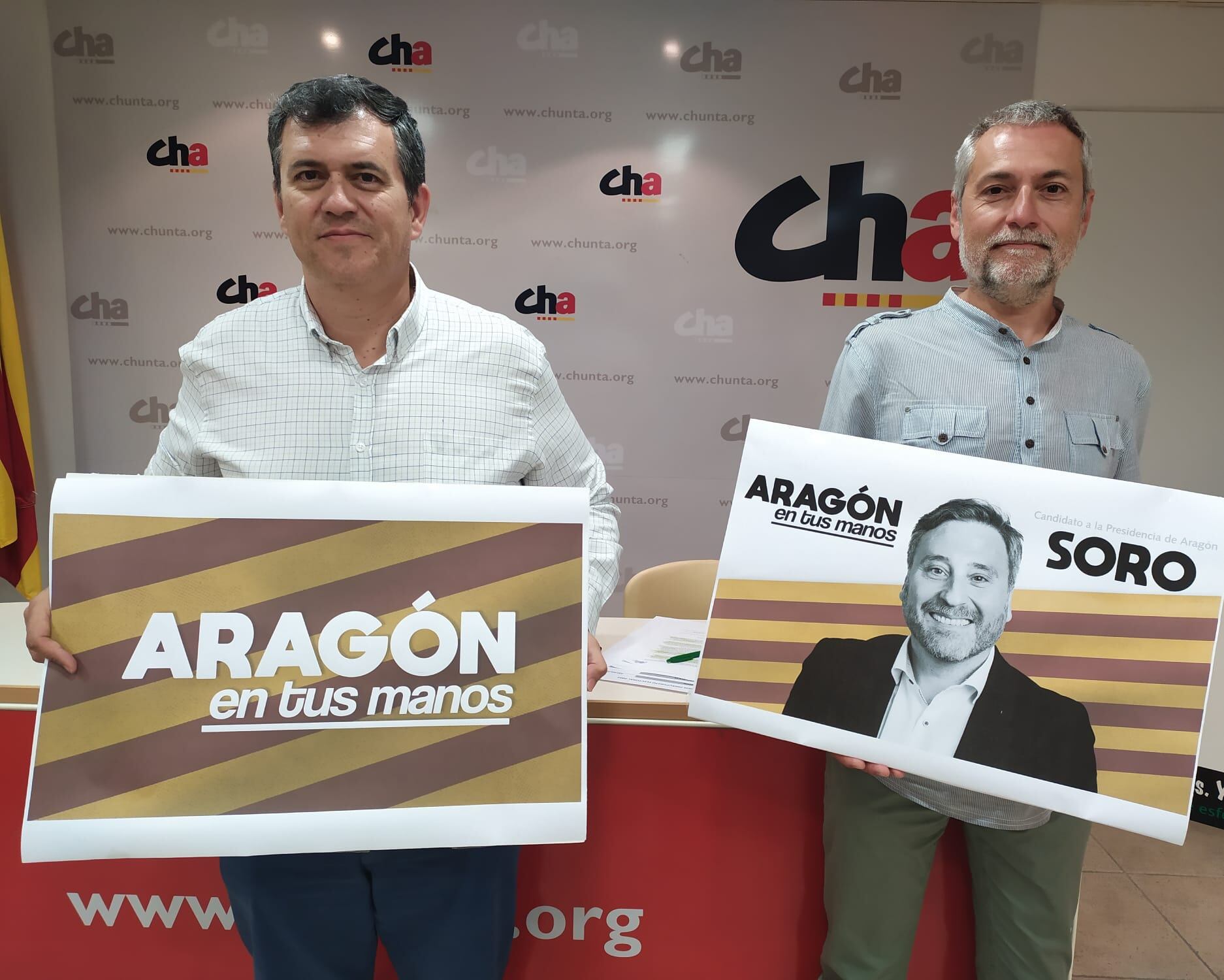 Presentación de la campaña de CHA en Huesca.