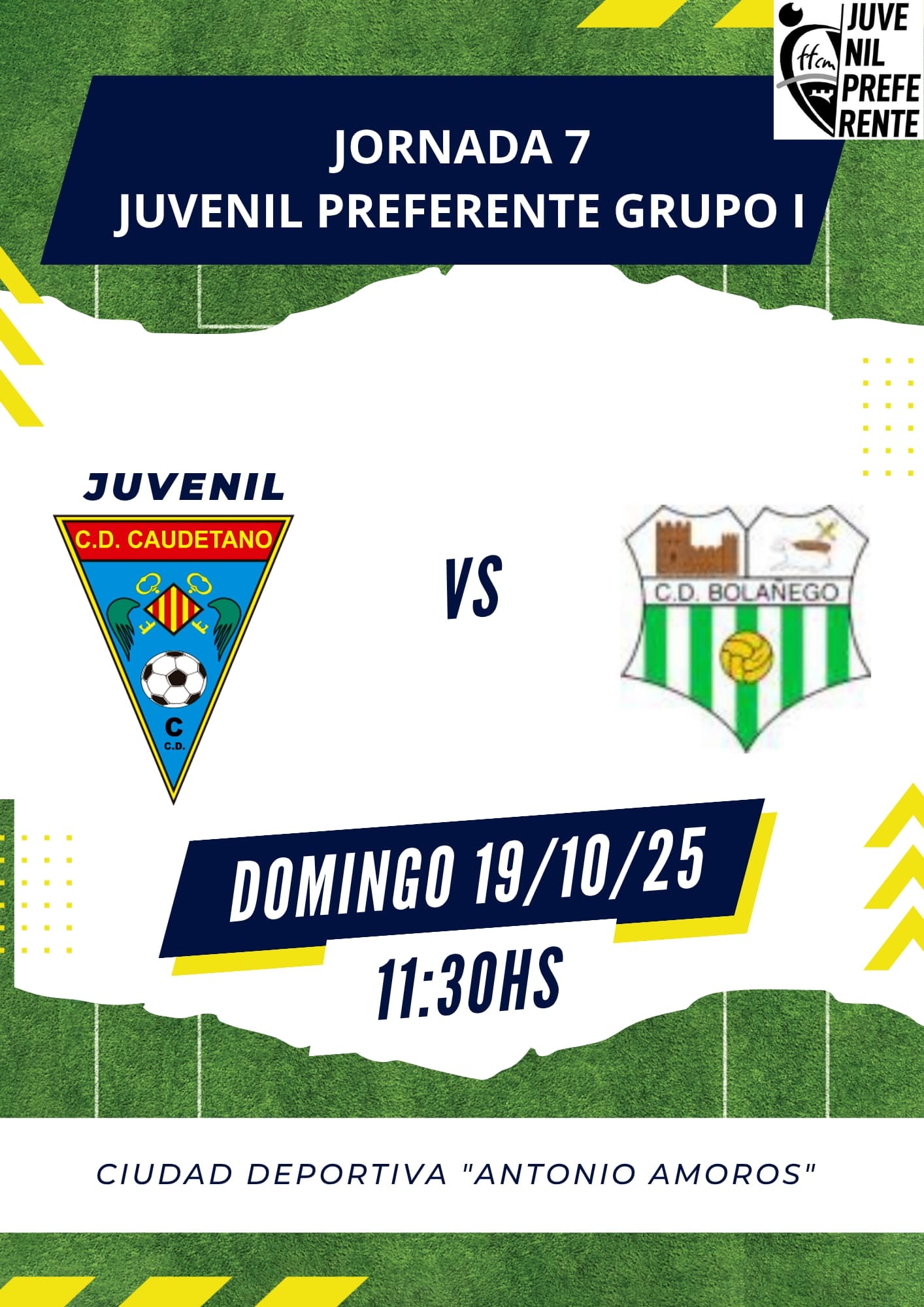 Cartel del partido del juvenil