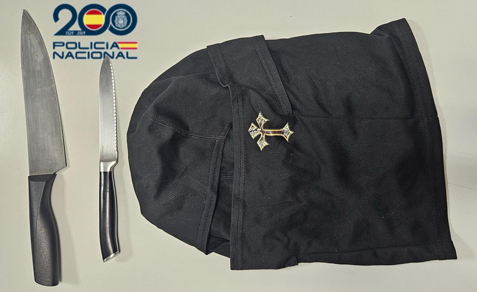 Material incautado tras una reyerta en Valladolid