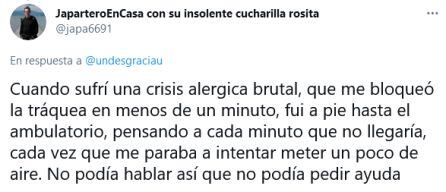 Testimonio de un usuario.