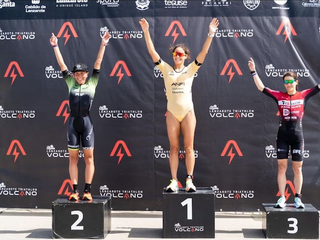 Podio femenino de la competición.