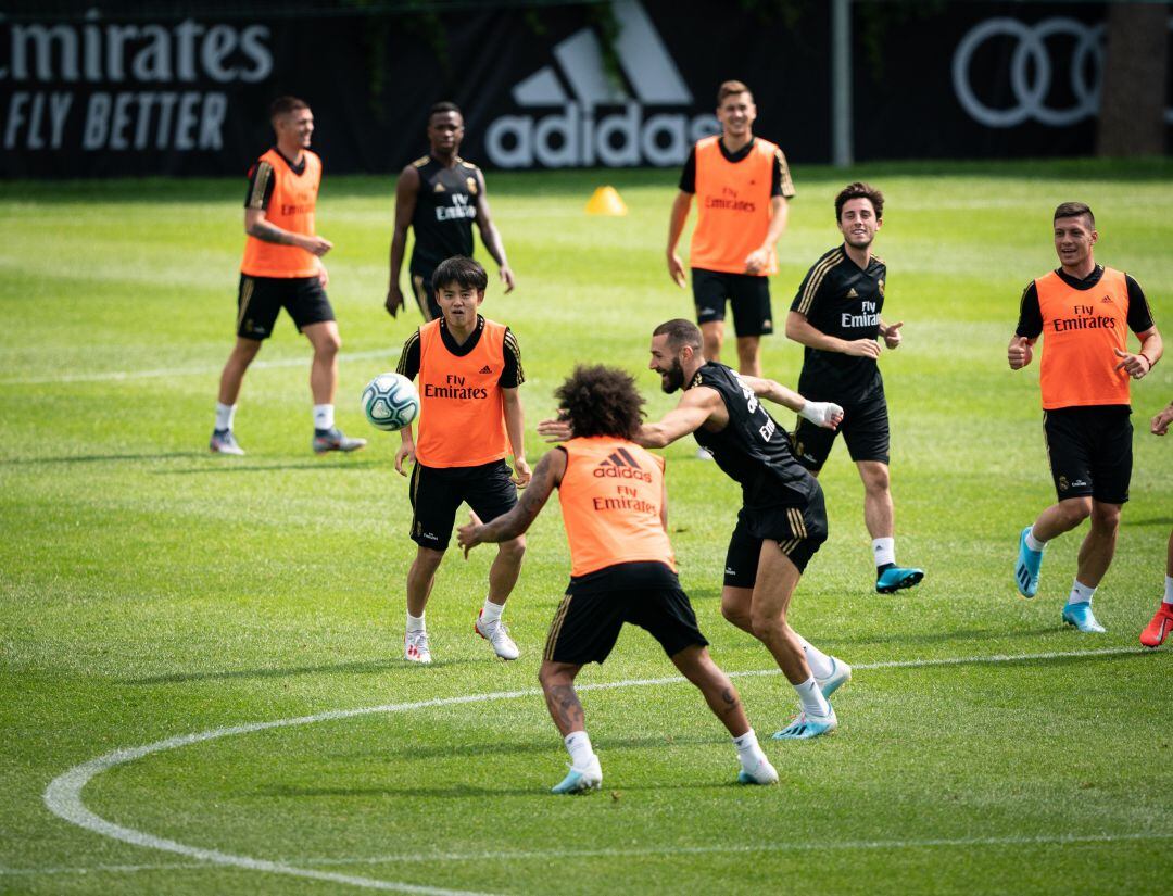 Imagen del entrenamiento del Real Madrid