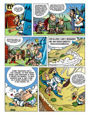 Una de las páginas interiores del cómic, donde aparece la caricatura de Rajoy.