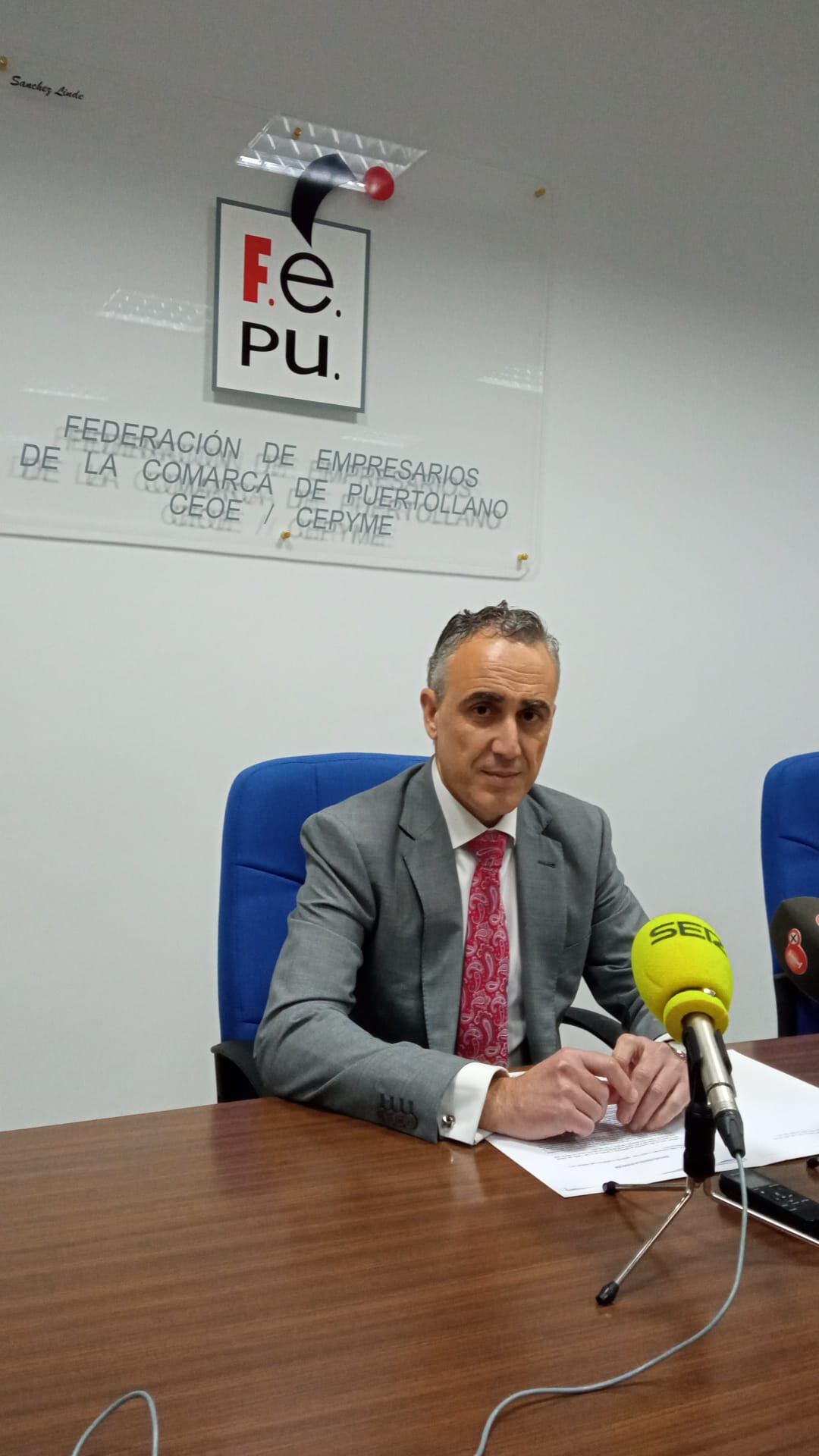 Miguel Ángel Ruíz, en la sede de FEPU