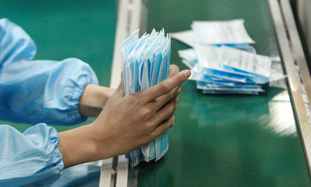 Mascarillas higiénicas contra el coronavirus.