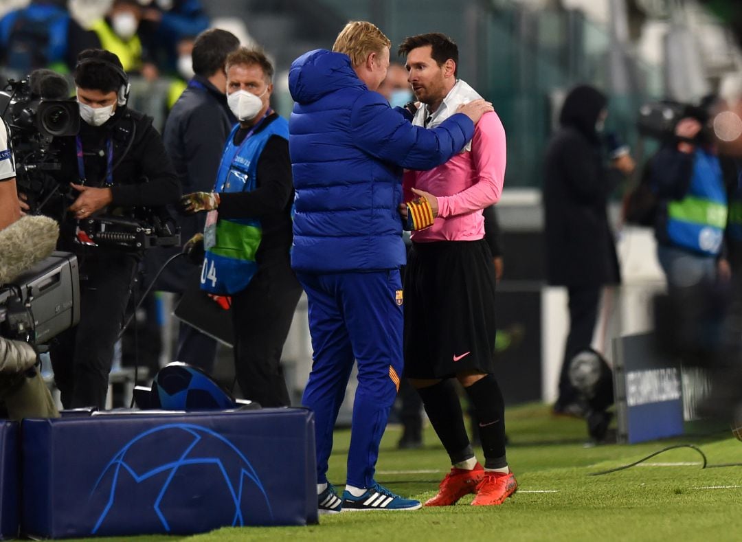 Koeman y Messi, entrenador y capitán del FC Barcelona. 