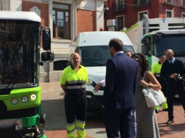 Óscar Puente, en la presentación de los nuevos vehículos