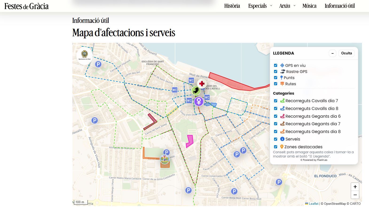 Mapa interactiu de les festes