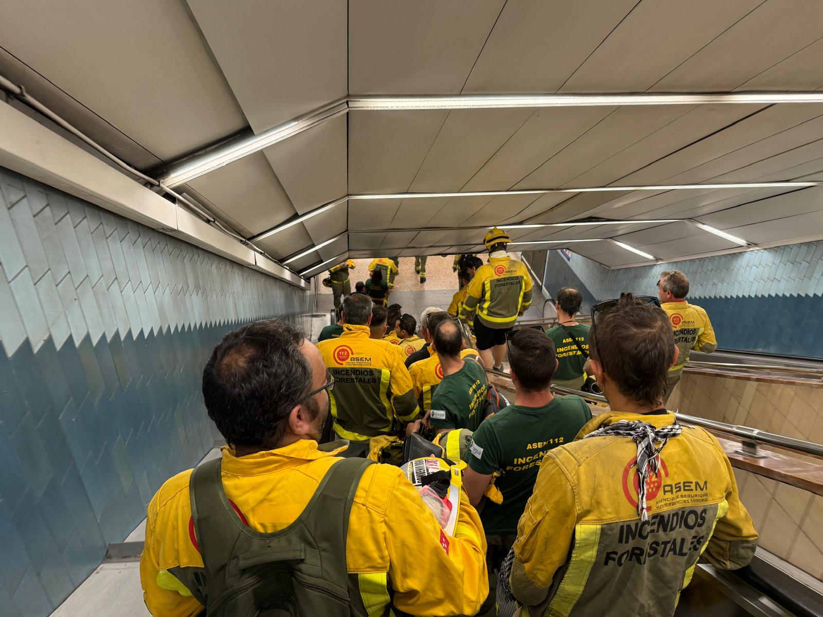 Primer día de huelga de las brigadas de bomberos forestales de la Comunidad de Madrid, gestionadas por la empresa pública TRAGSA