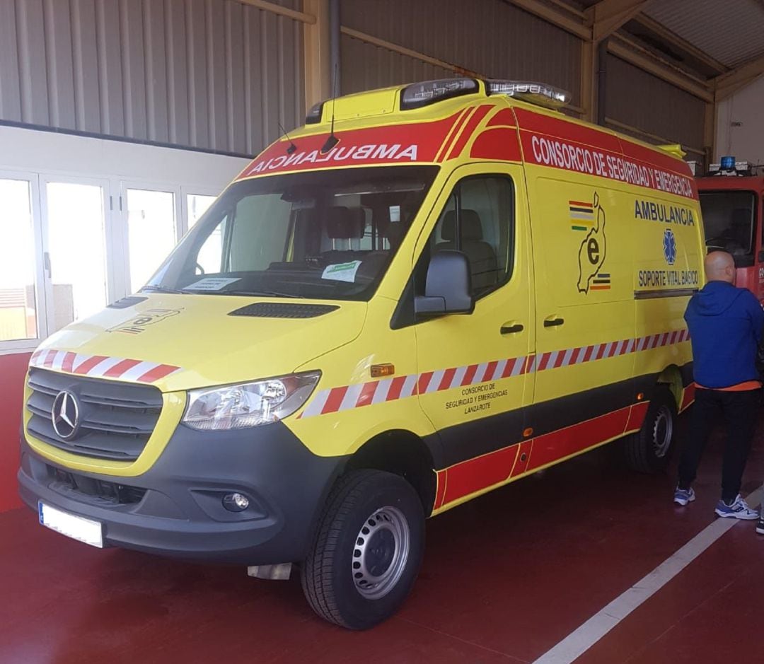 Ambulancia del Consorcio de Seguridad y Emergencias del Cabildo de Lanzarote. 