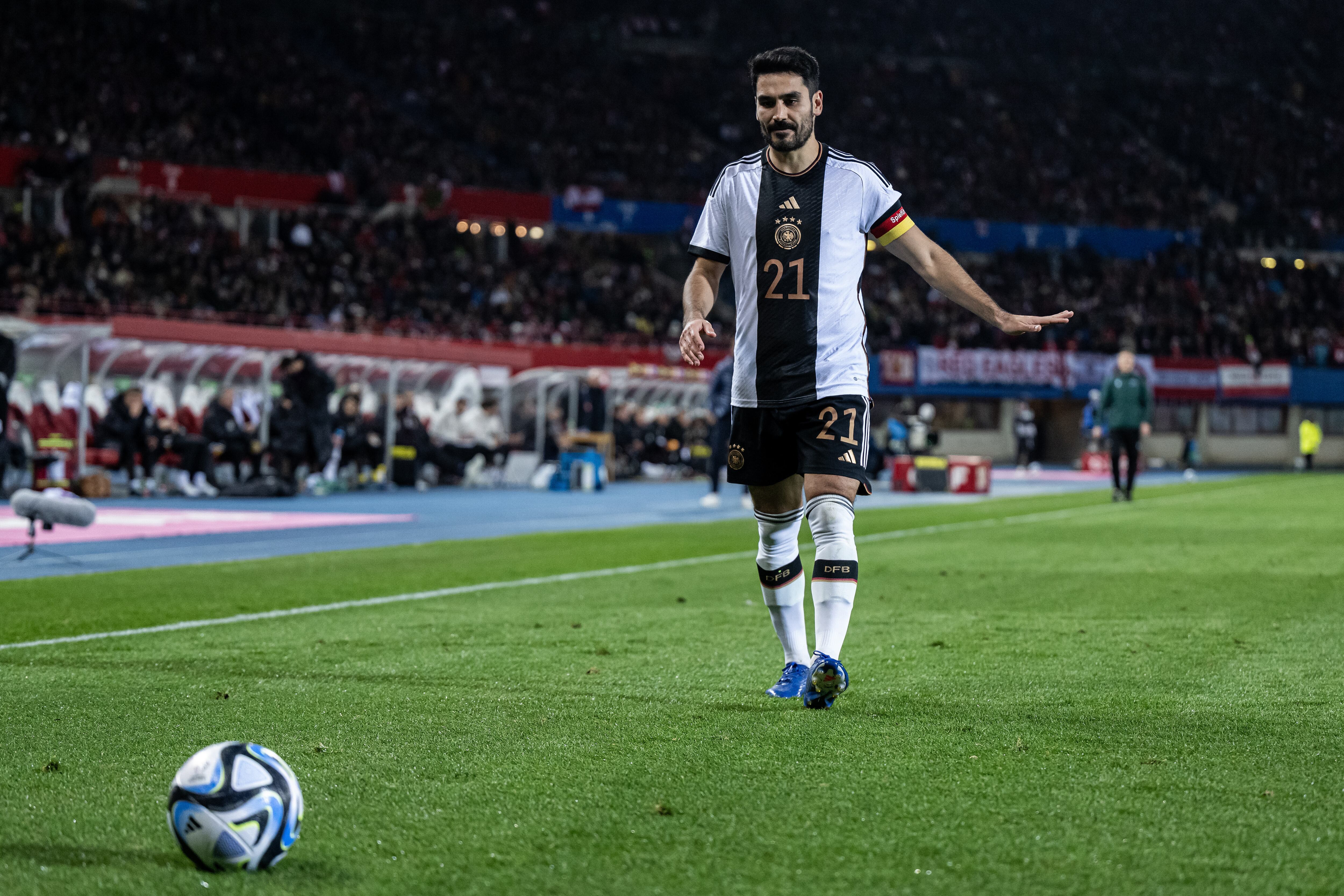 Ilkay Gundogan, durante un partido amistoso de la selección alemana en Austria