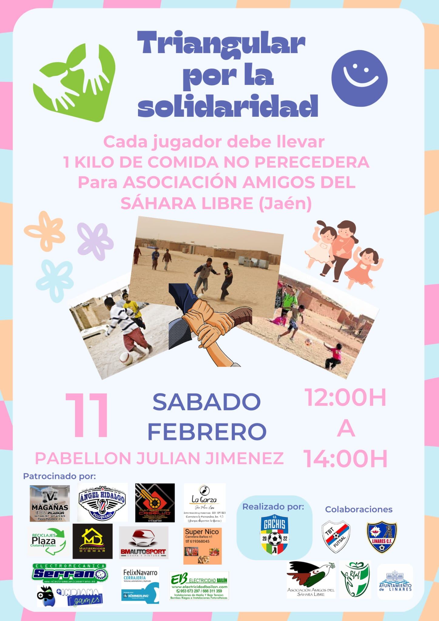 Cartel anunciador del evento solidario para ayudar al pueblo saharaui.