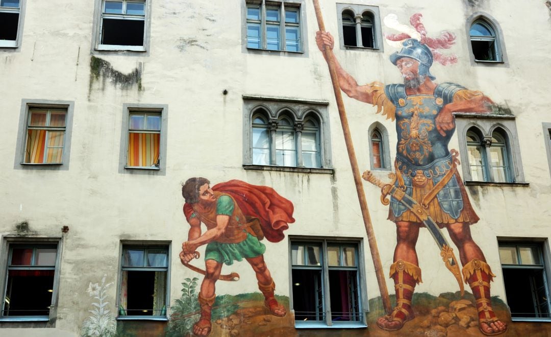 La historia de David contra Goliat en la ciudad de Ratisbona.