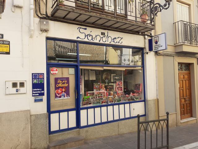 Administración de lotería de Villacarrillo donde se selló el boleto premiado