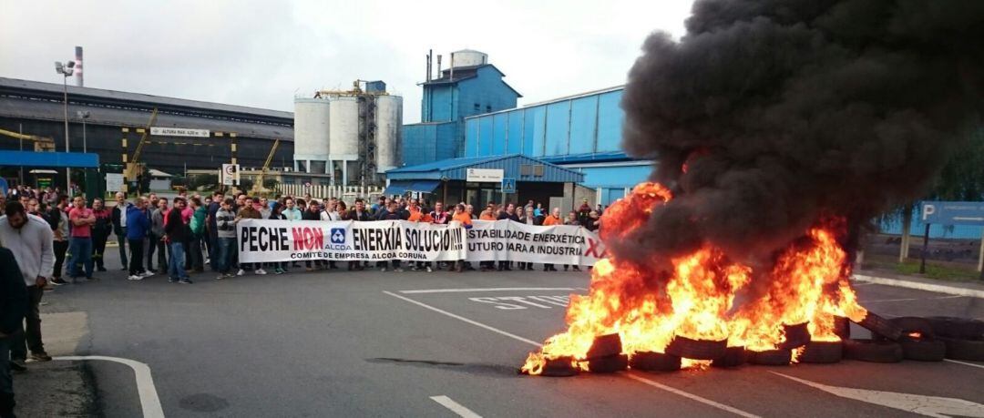 Movilización de los trabajadores de Alcoa