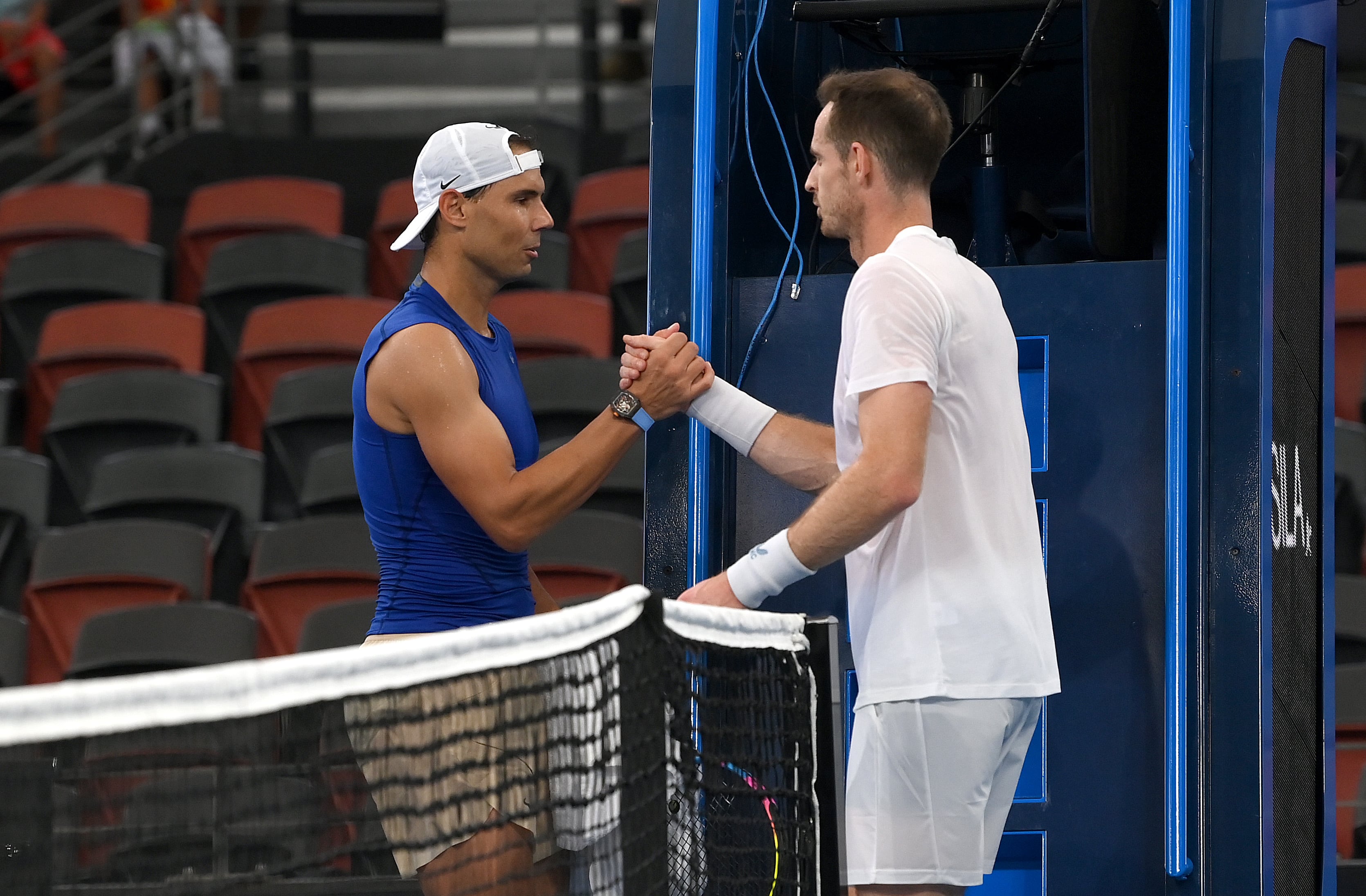 Rafa Nadal y Andy Murray, en la previa del ATP de Brisbane de 2024