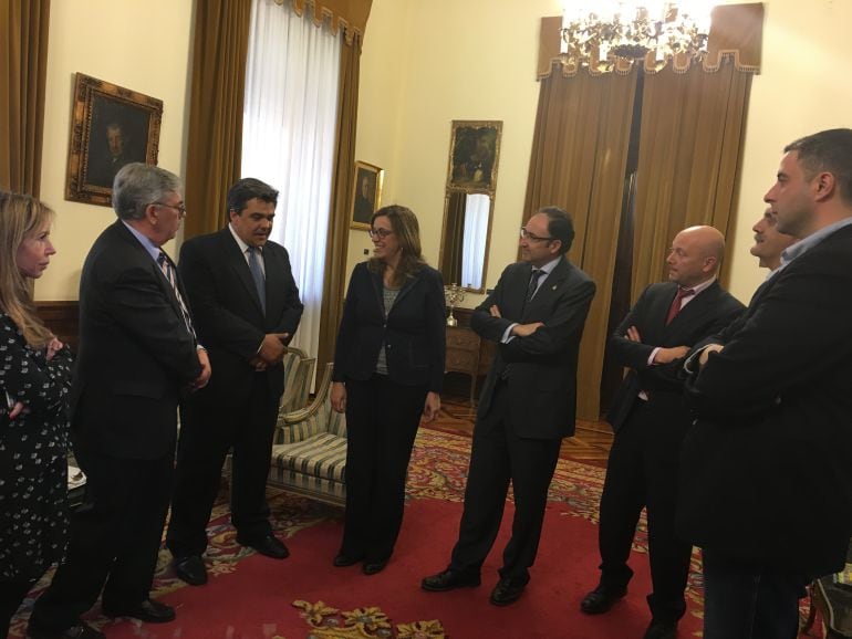 Acto de recepción de la delegación de Uruguay en la Diputación de Palencia