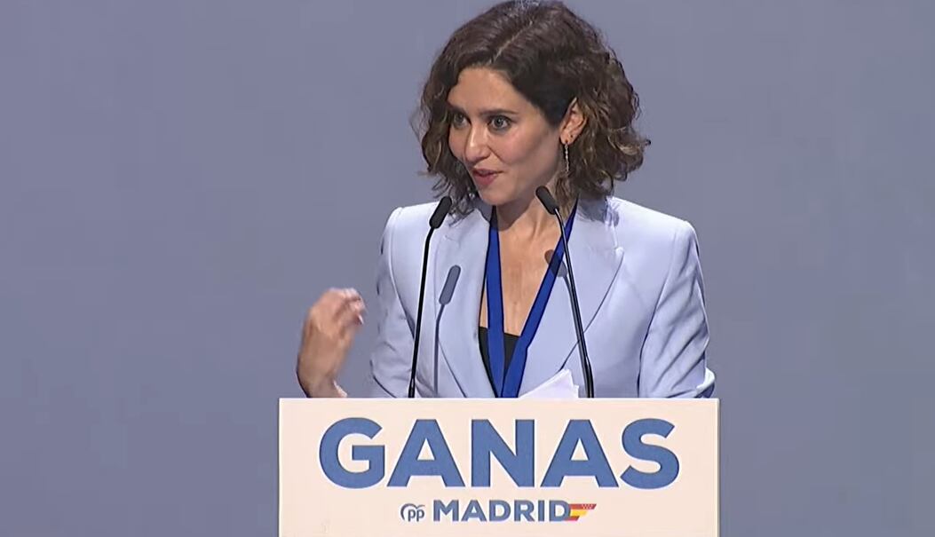 Isabel Díaz Ayuso, en la clausura del Congreso autonómico del PP.