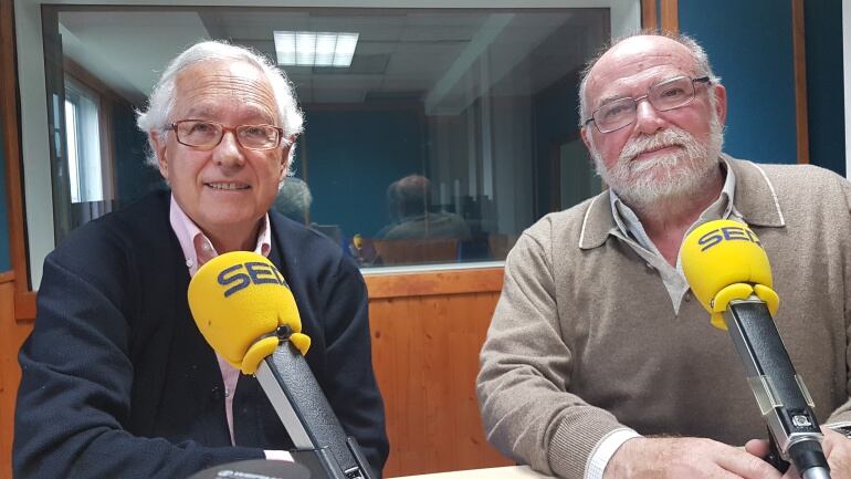 Manuel Garrido y Javier Puente en el estudio de La Ventana 