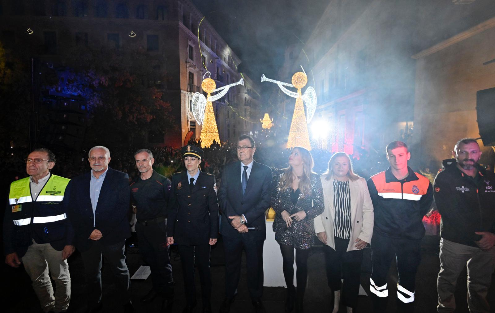 Encendido de la iluminación navideña en Murcia