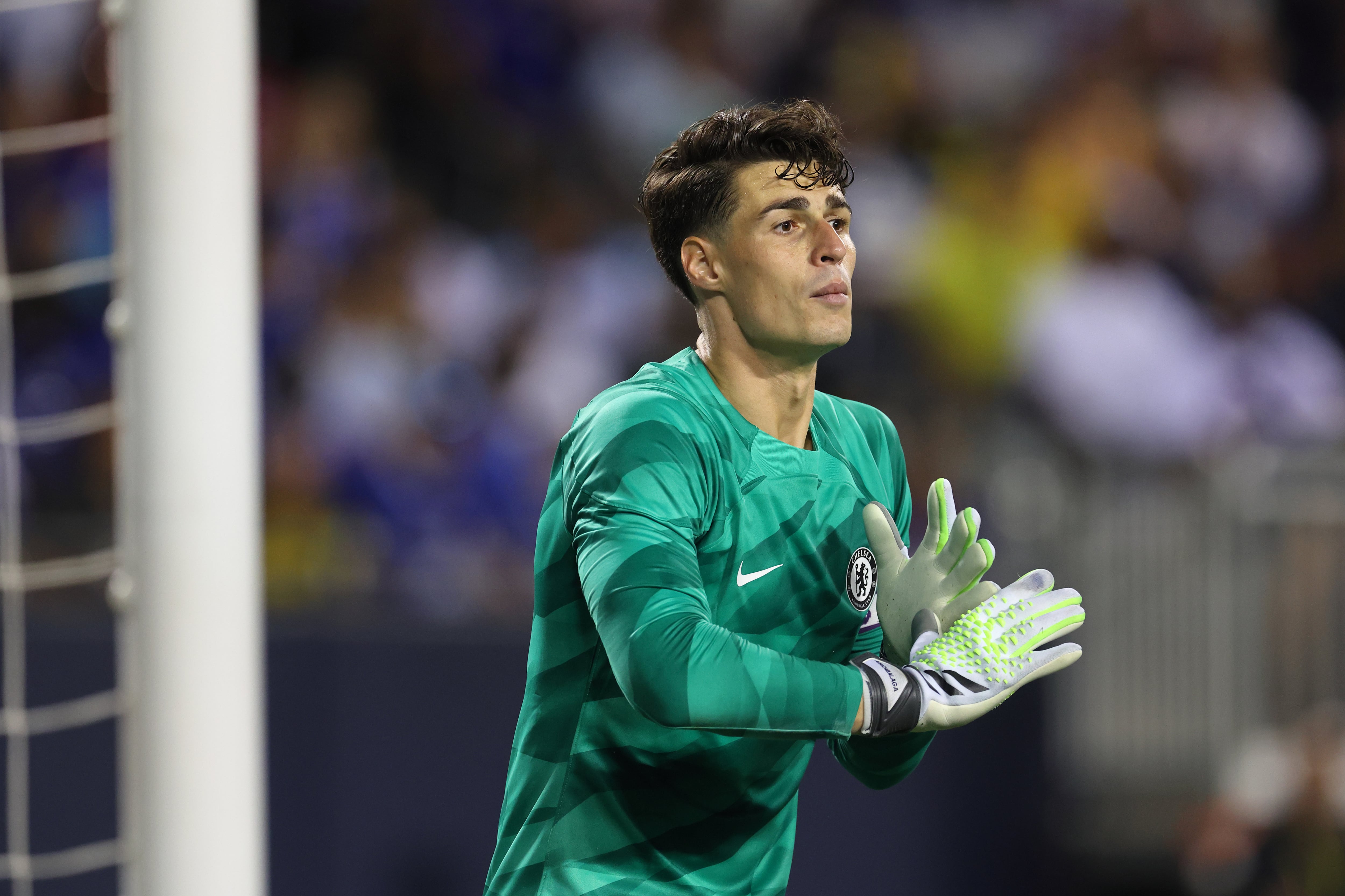 Kepa, durante un amistoso contra el Borussia Dortmund.