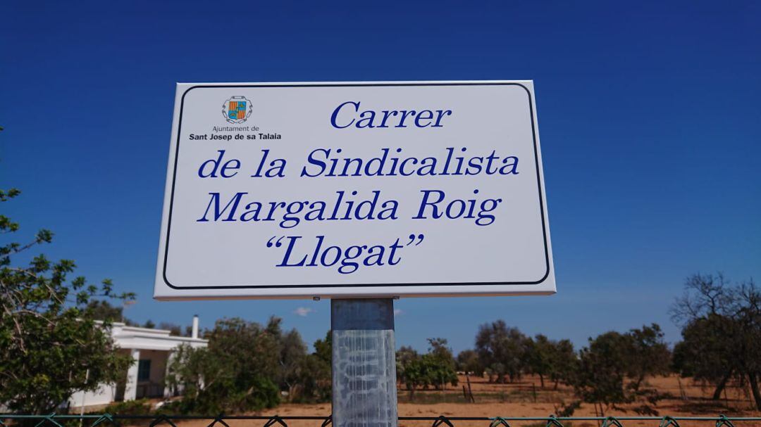 Cartel de la nueva calle