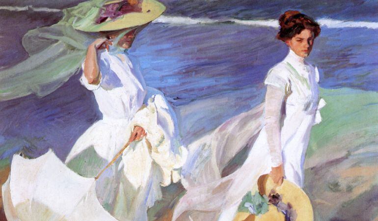 La obra de Joaquin Sorolla 'Paseo a las orillas del mar' es uno de los ejemplos de la mujer representada en el arte