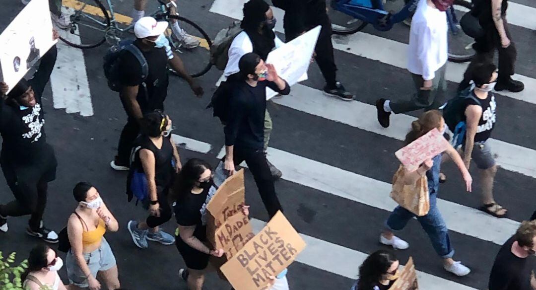 Manifestación contra el racismo en Nueva York