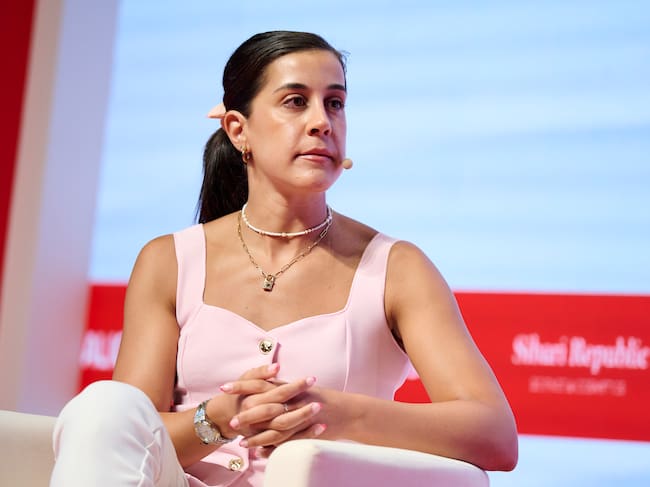 MADRID, SPAIN - JUNE 09: Carolina Marin speaks during the II "Deporte en Positivo" Sports Congress at Circulo de las Bellas Artes on June 09, 2025 in Madrid, Spain. (Photo by Borja B. Hojas/Getty Images)