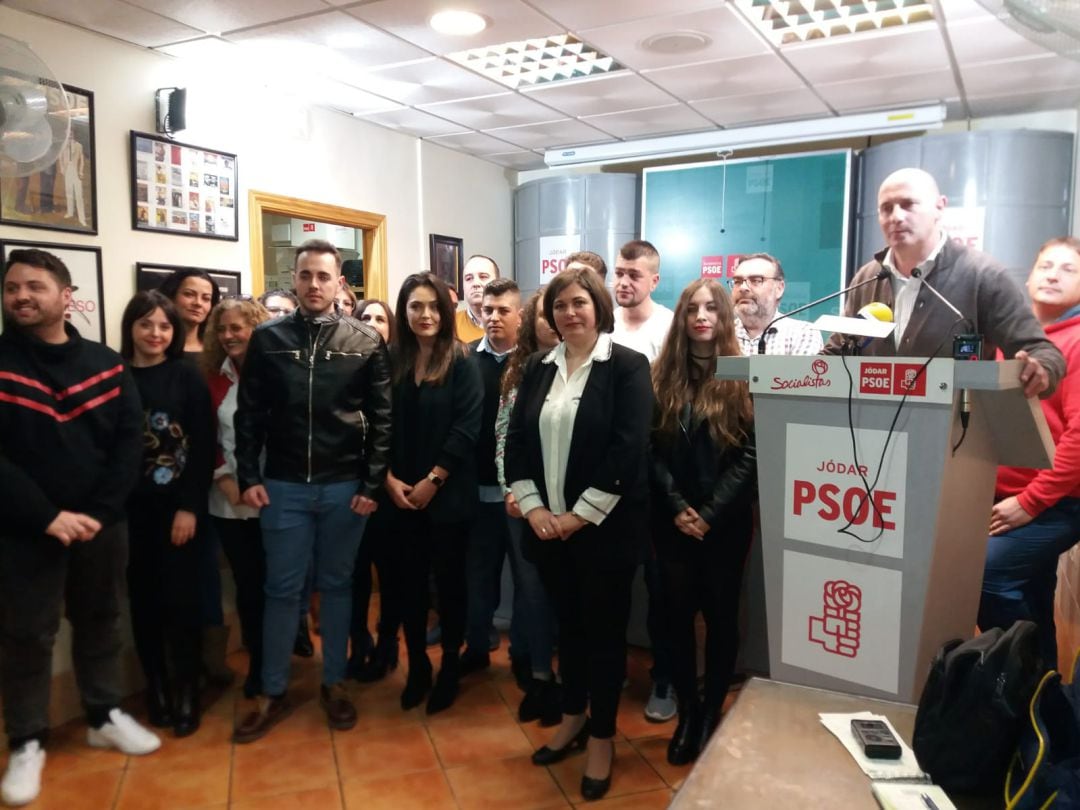 Momento de la presentación de la candidatura del PSOE