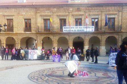Concentración en la Plaza Mayor de Benavente