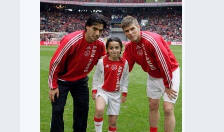 Luis Suárez, con Abdelhak Nouri y Huntelaar.