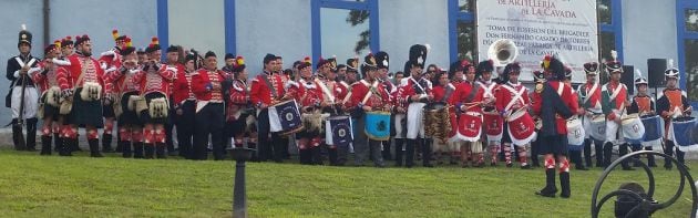 Recreación de la entrada del brigadier Fernando Casado en La Cavada (Cantabria).