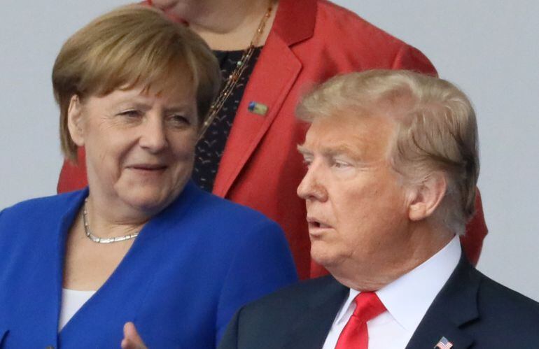 Angela Merkel y Donald Trump en la cumbre de la OTAN celebrada en Bruselas