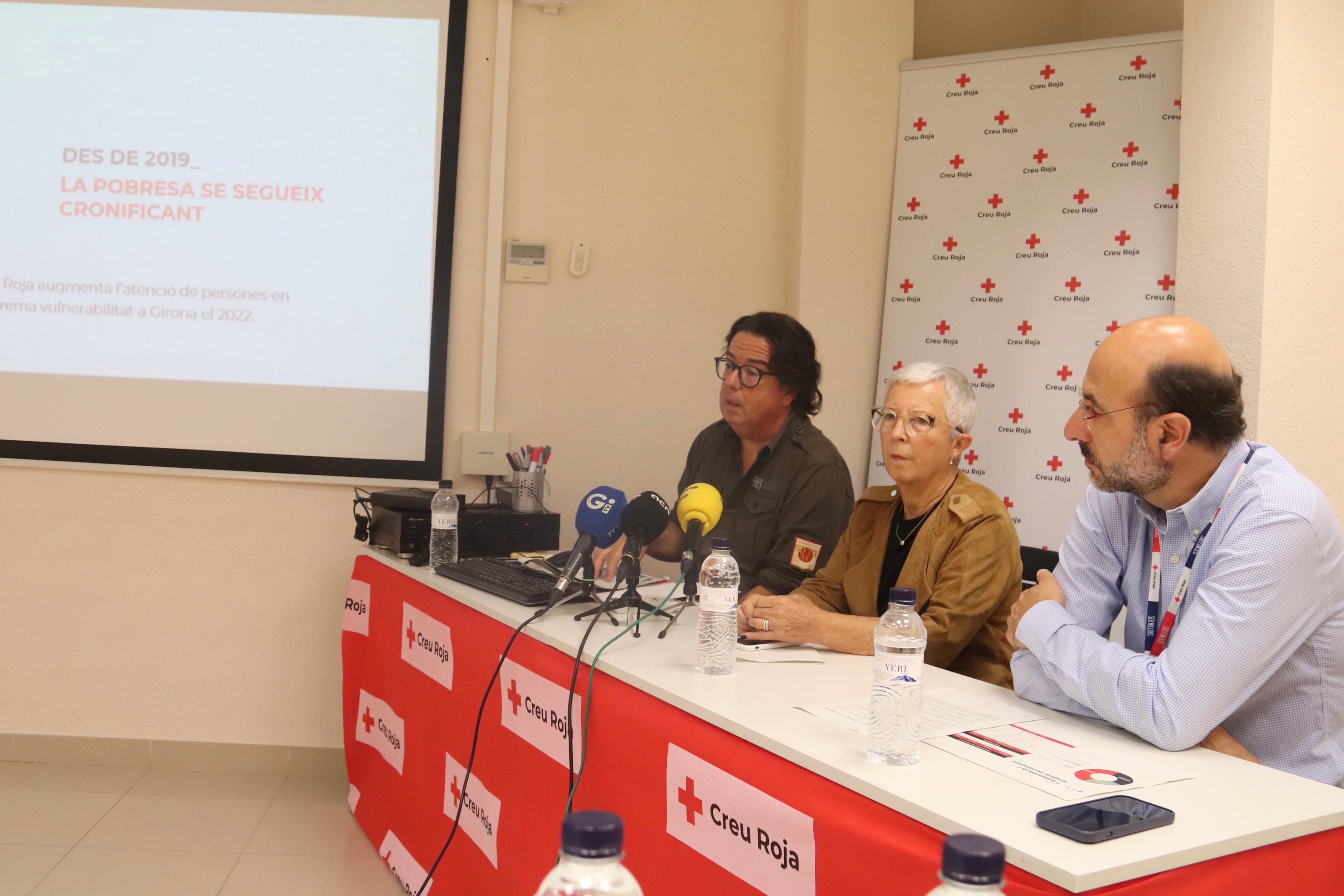 Moment durant la presentació del balanç de la Creu Roja del 2022