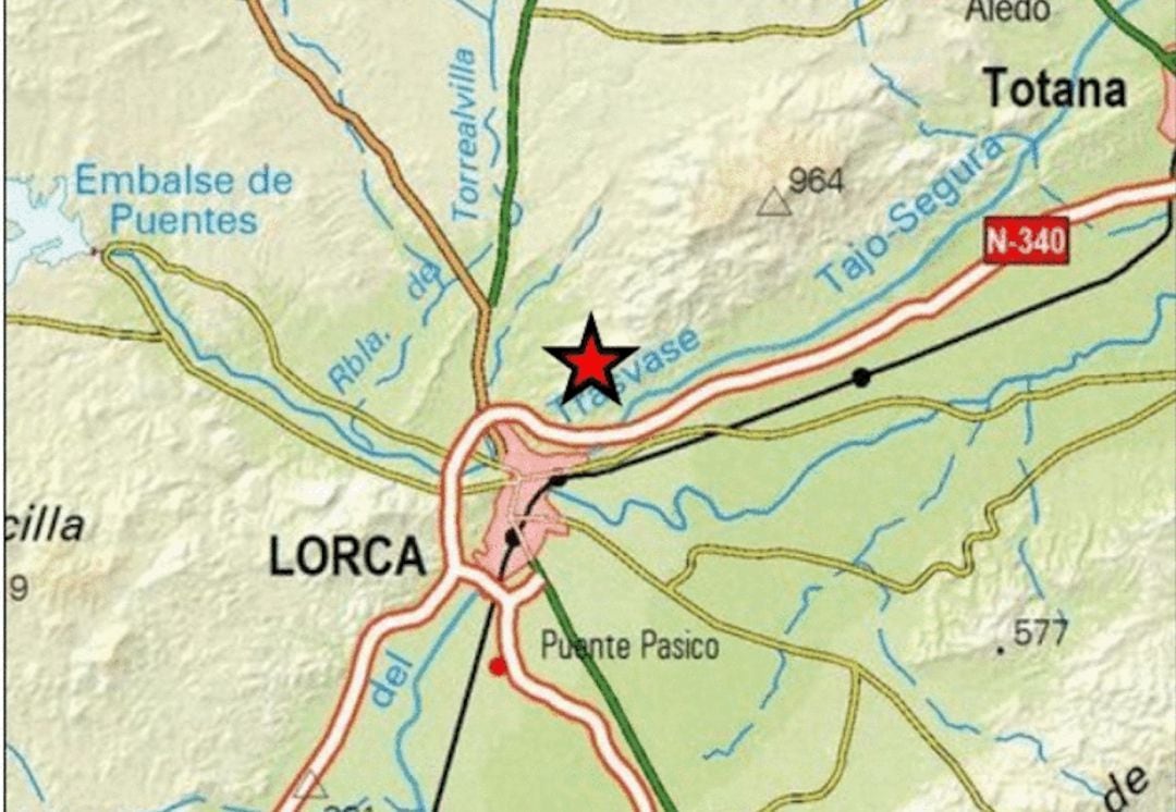 Movimiento sísmico de 2.3 grados de magnitud en Lorca