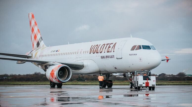 Imagen de un avión de Volotea