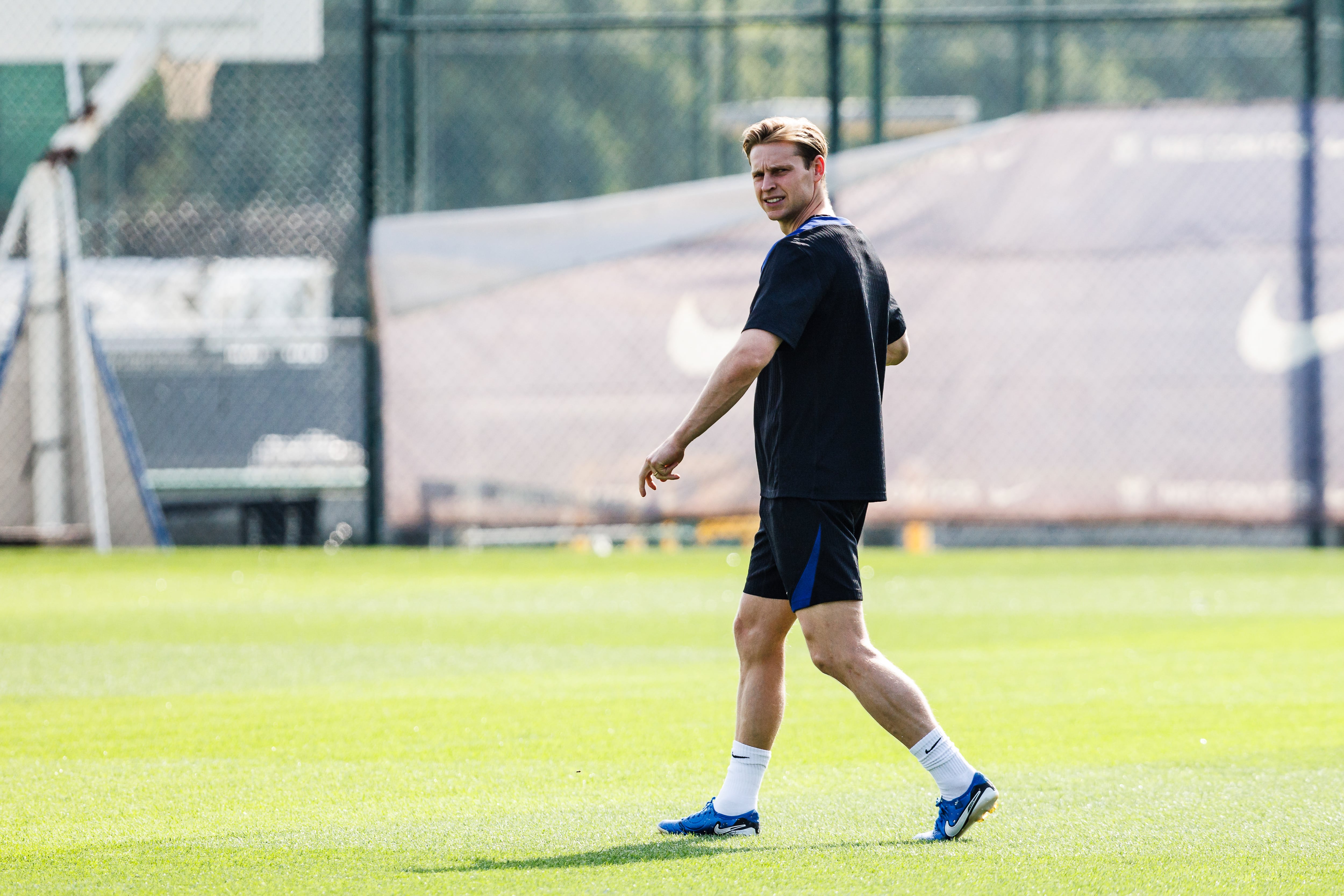 Frenkie de Jong, durante un entrenamiento con el FC Barcelona