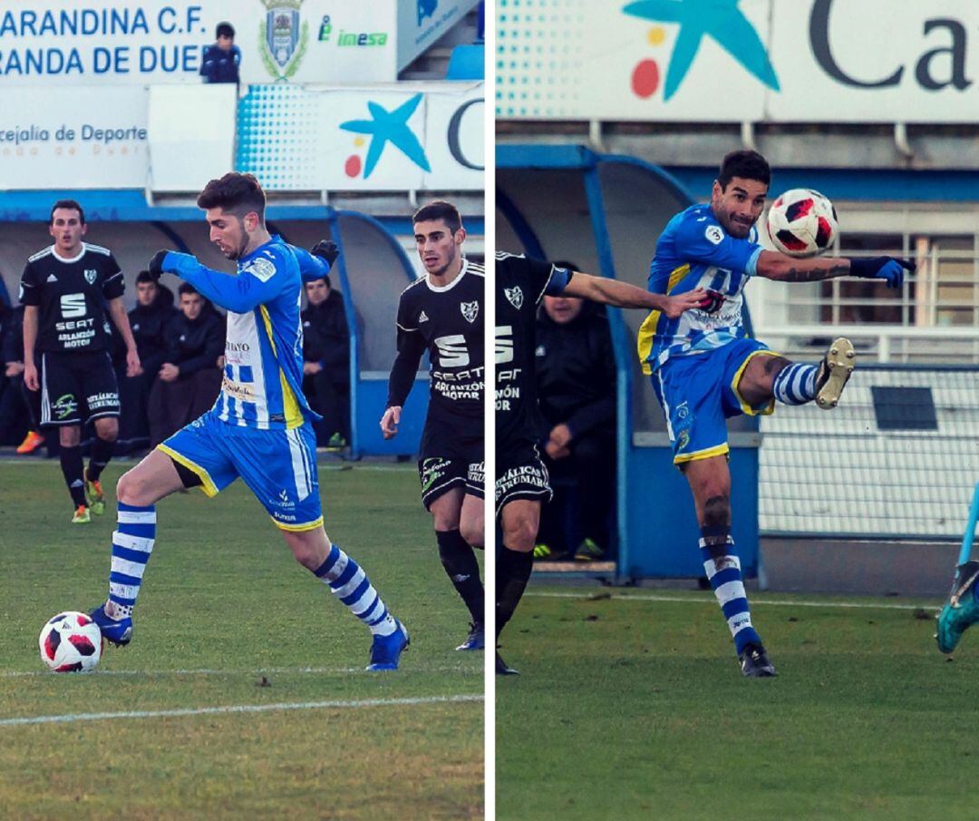 Rodrigo Escudero (i) y Borja Rubiato, durante el partido ante el Bupolsa.