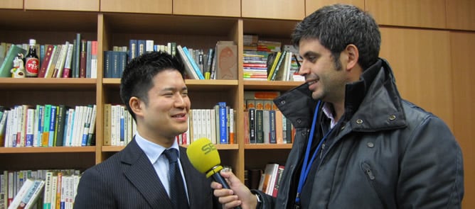 Hirotami Murakoshi, durante la entrevista con Nicolás Castellano