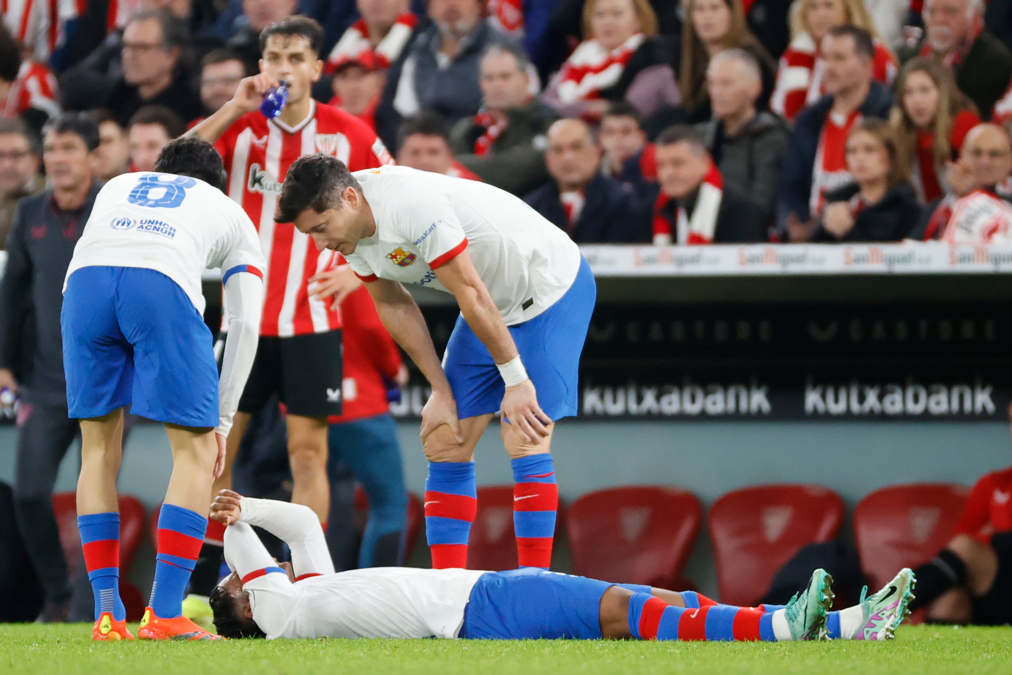 Balde cayó lesionado ante el Athletic.