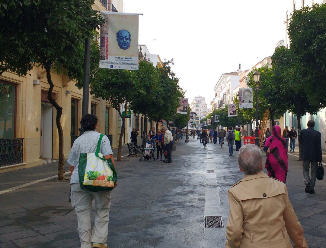 Calle Larga en el centro de Jerez