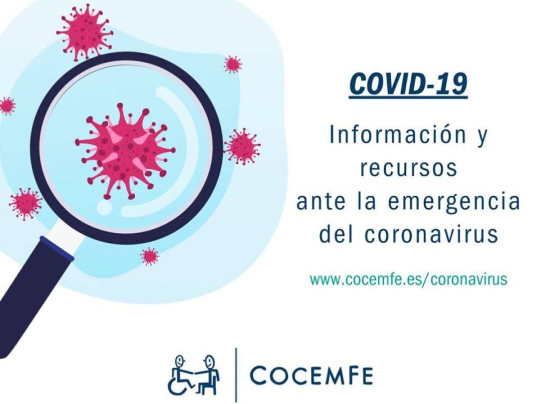 Página web de COCEMFE donde consultar información sobre el coronavirus.