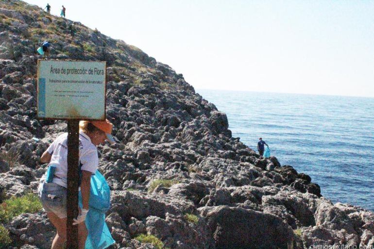 Zona rocosa donde se llevará a cabo la limpieza medioambiental