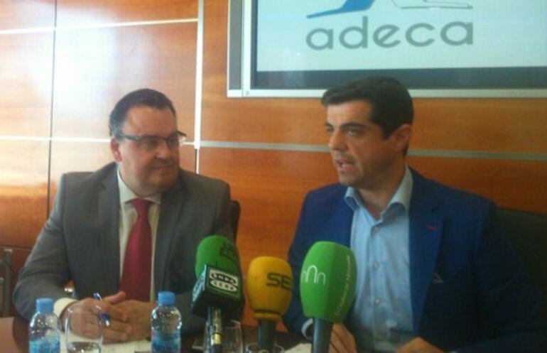 Javier Cuenca, alcalde de Albacete y Santos Prieto, presidente de ADECA