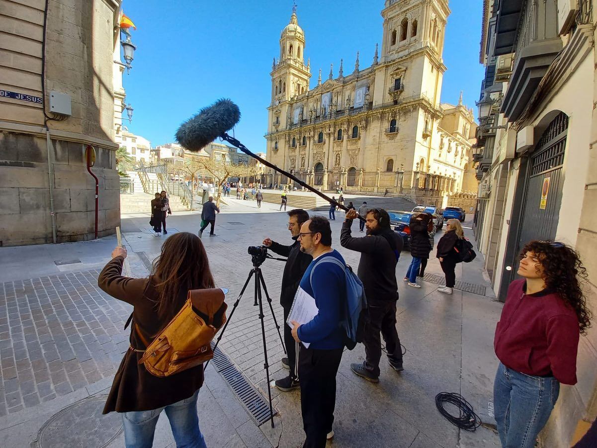 Momento de la grabación de la serie &#039;La Cuarta Bestia&#039;, del director Luisje Moyano.