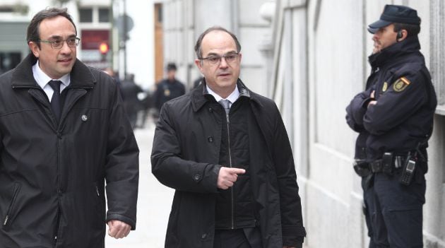 Josep Rull y Jordi Turull llegan al Supremo por la vista del procés