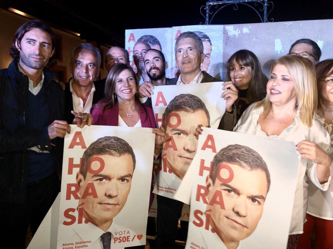 Grande-Marlaska durante el inicio de la campaña en Jerez de la Frontera